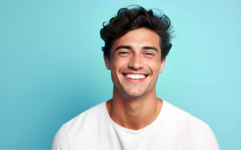 Smiling Young Man After Teeth Bonding In Shelby Township, MI