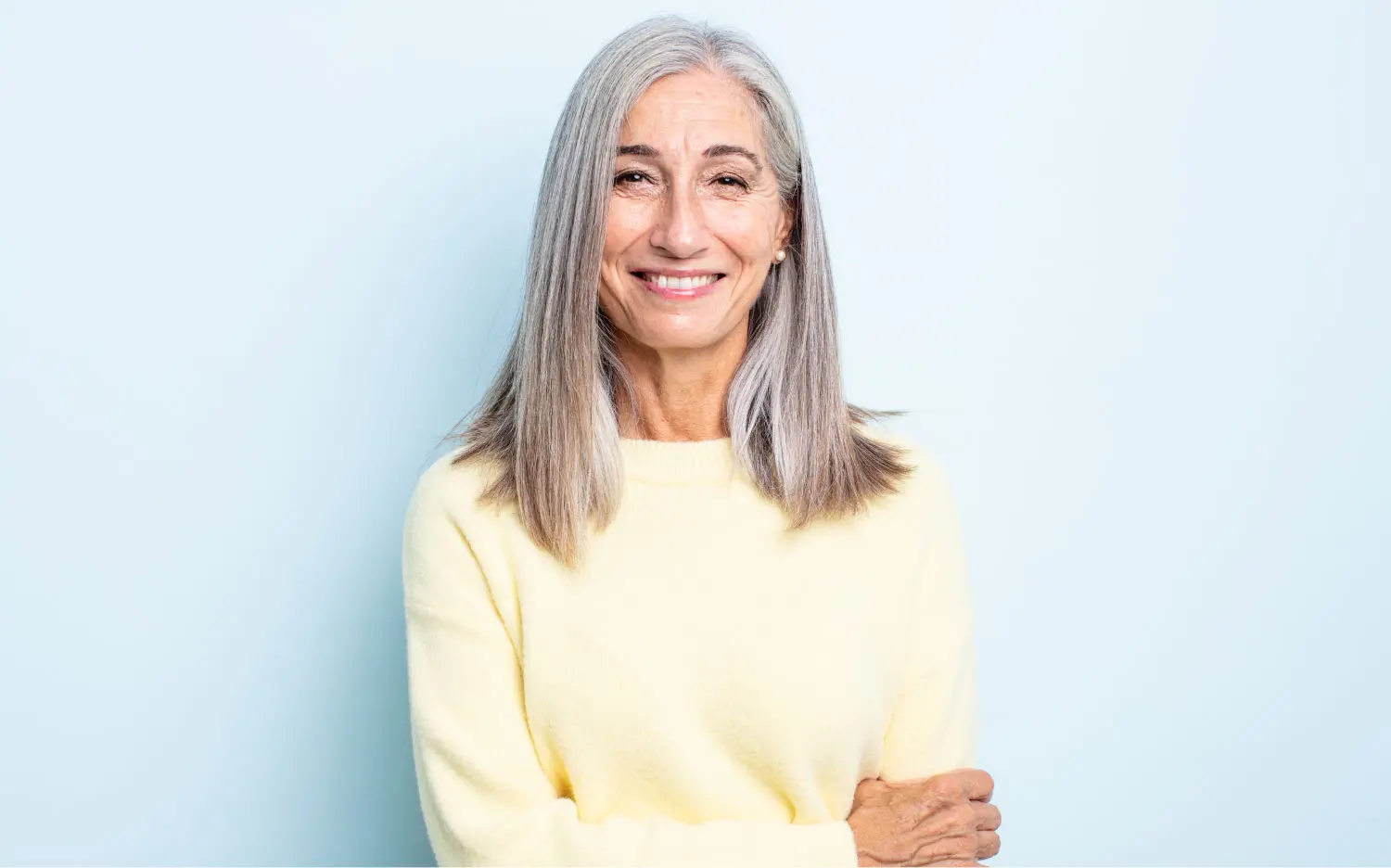 Elderly Woman Smiling After Getting Tooth Crown In Shelby Township, MI